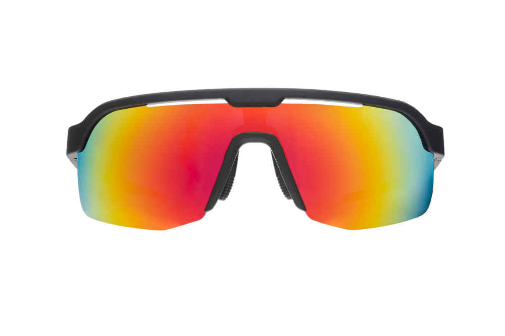 Goodr BOLT Do It For The Victory Dance black polarized performance sunglasses with wraparound no-slip frame, built for running, cycling, and race-day celebrations.