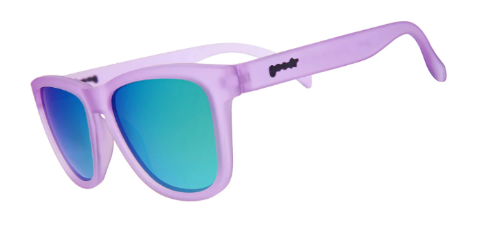 Goodr OG sunglasses Lilac It Like That – stylish lilac purple running sunglasses with mirrored pink polarized lenses, lightweight no-slip frame designed for runners, cyclists, and active lifestyles.