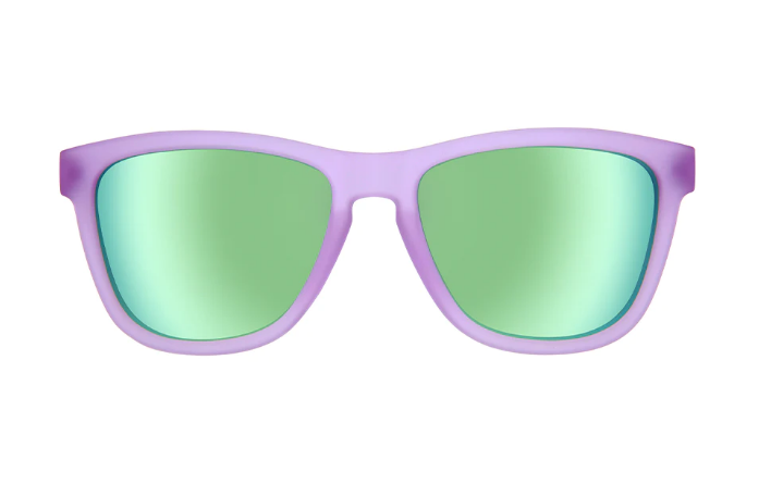 Goodr OG sunglasses Lilac It Like That – stylish lilac purple running sunglasses with mirrored pink polarized lenses, lightweight no-slip frame designed for runners, cyclists, and active lifestyles.