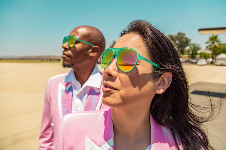 goodr MACH Gs polarized sunglasses Kitty Hawkers' Ray Blockers model with aviator-style frame, no slip no bounce fit, and glare-reducing polarized lenses, designed for running, flying, and high-performance outdoor activities