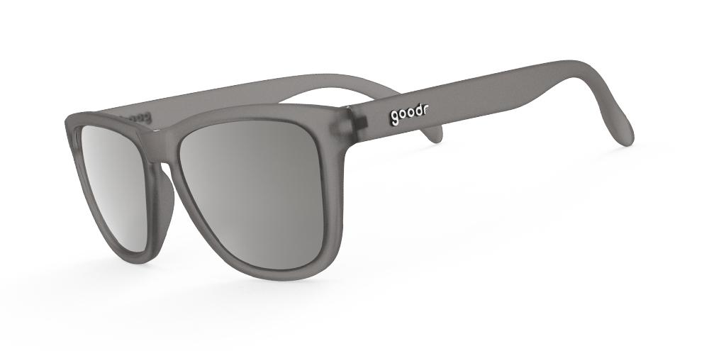 Goodr Going to Valhalla... Witness! OG running sunglasses with sleek black frame and mirrored polarized UV400 lenses — no-slip, no-bounce performance for running and outdoor adventures.