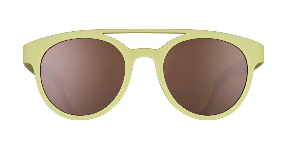 goodr PHG polarized sunglasses Fossil Finding Focals model featuring no slip no bounce fit and polarized lenses for glare reduction and enhanced clarity during outdoor activities