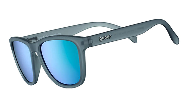 Goodr Silverback Squat OG running sunglasses with no-slip black frame and polarized UV400 lenses — perfect for running, fitness, and outdoor sports.