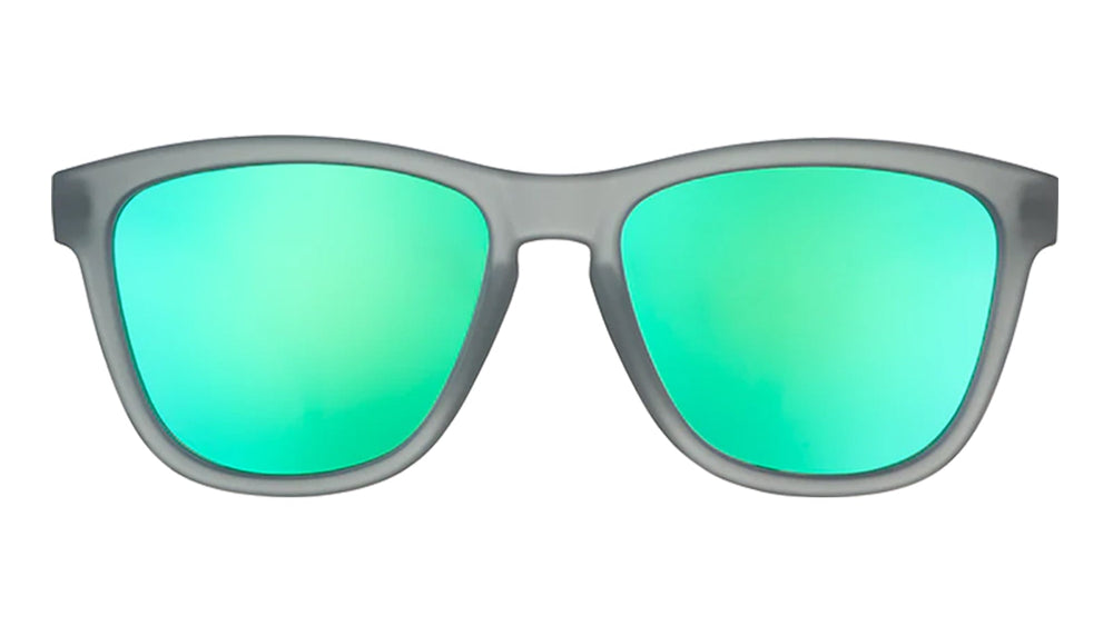 Goodr Silverback Squat OG running sunglasses with no-slip black frame and polarized UV400 lenses — perfect for running, fitness, and outdoor sports.